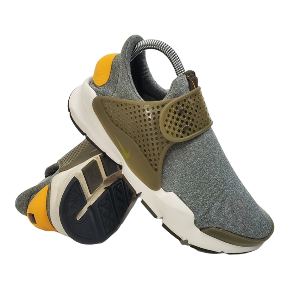 NIKE Sock Dart SE Gray Running Shoes Slip On - Picture 5 of 12